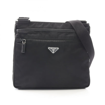 Re-Nylon ショルダーバッグ ナイロン サフィアーノレザー ブラック プラダ バッグ PRADA