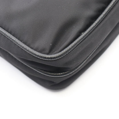Re-Nylon ショルダーバッグ ナイロン サフィアーノレザー ブラック プラダ バッグ PRADA