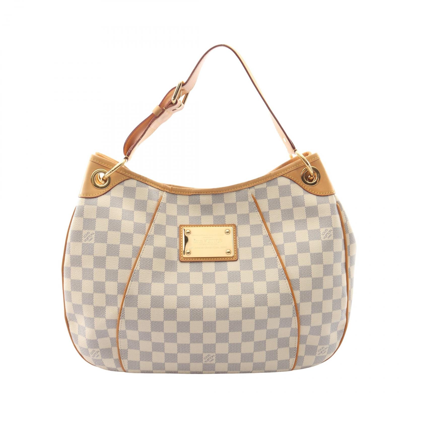 ガリエラPM ダミエアズール ワンショルダーバッグ PVC レザー ホワイト ルイヴィトン バッグ LOUIS VUITTON
