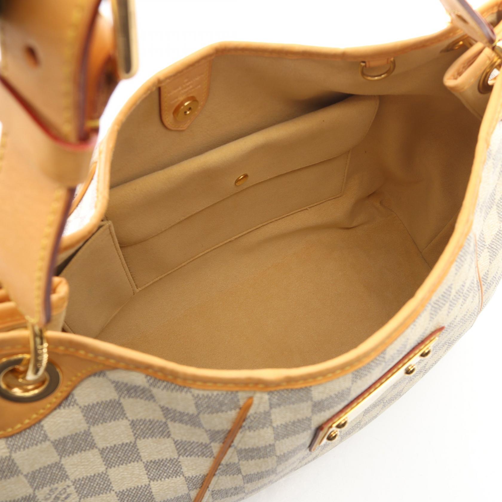 ガリエラPM ダミエアズール ワンショルダーバッグ PVC レザー ホワイト ルイヴィトン バッグ LOUIS VUITTON