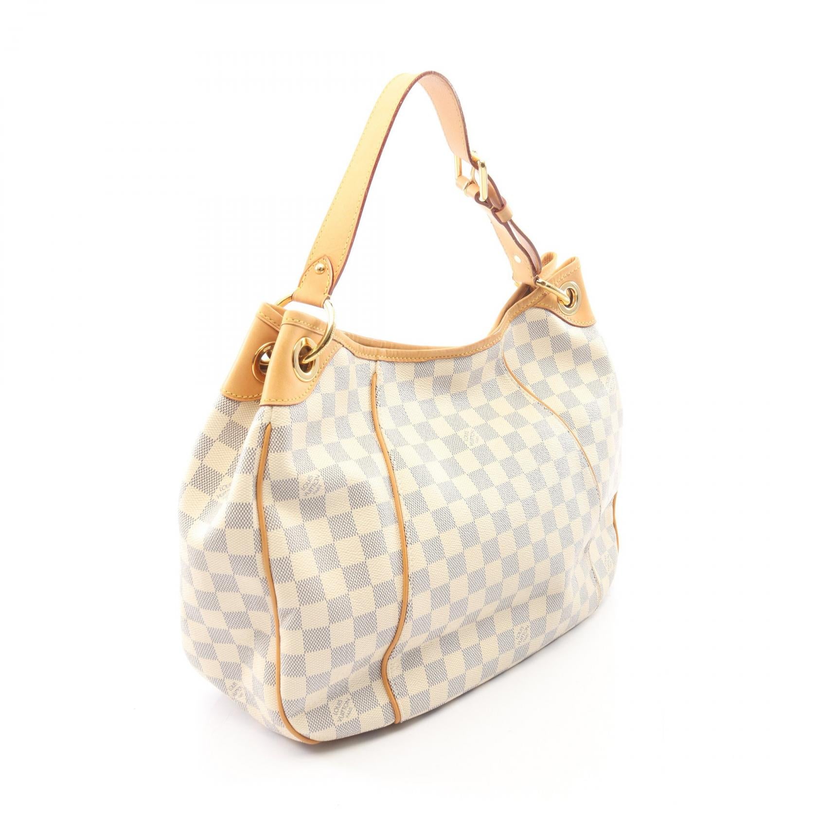 ガリエラPM ダミエアズール ワンショルダーバッグ PVC レザー ホワイト ルイヴィトン バッグ LOUIS VUITTON