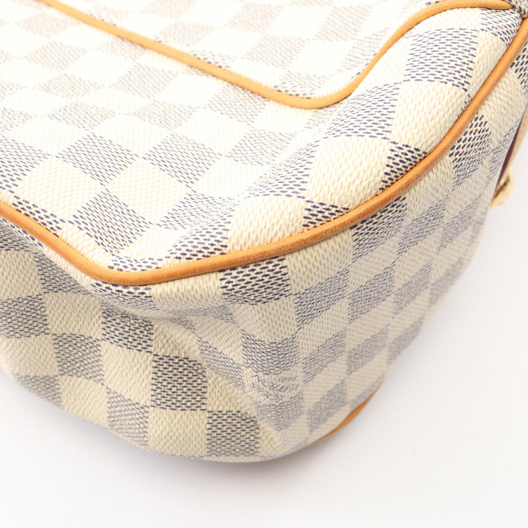 ガリエラPM ダミエアズール ワンショルダーバッグ PVC レザー ホワイト ルイヴィトン バッグ LOUIS VUITTON
