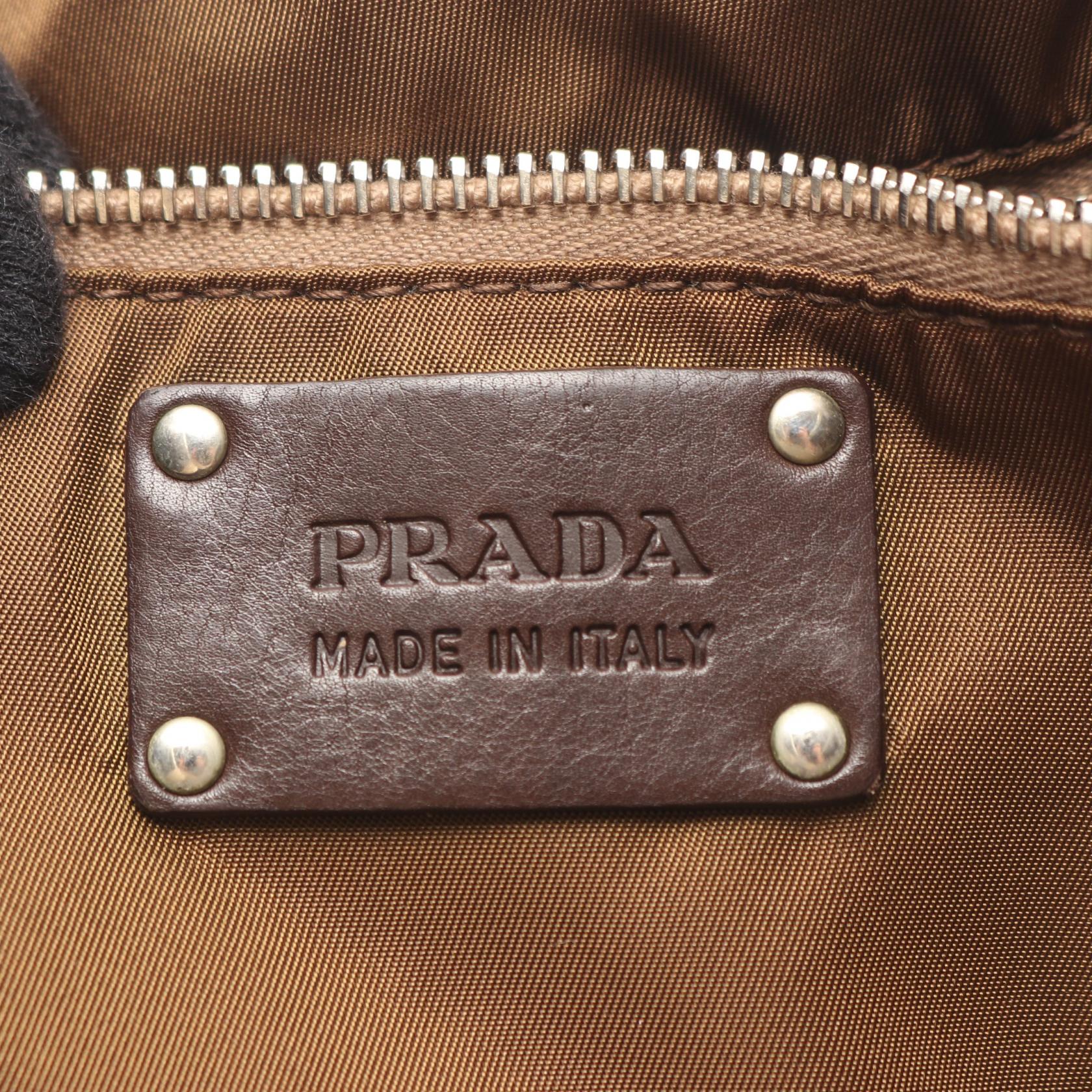 ハンドバッグ トートバッグ ナイロン オーストリッチ キャンバス カーキグリーン ブラウン アイボリー プラダ バッグ PRADA