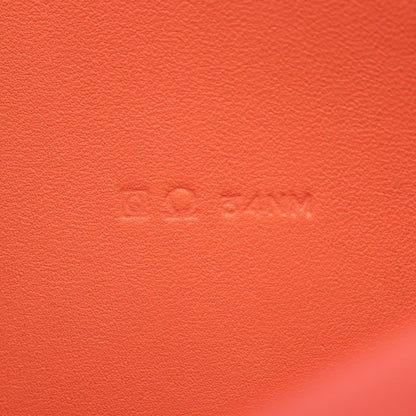 ドゴンロング サンギーヌ クレヴェット 二つ折り長財布 ヴォースイフト レッドブラウン コーラルピンク シルバー金具 □Q刻印 エルメス 財布・小物 HERMES
