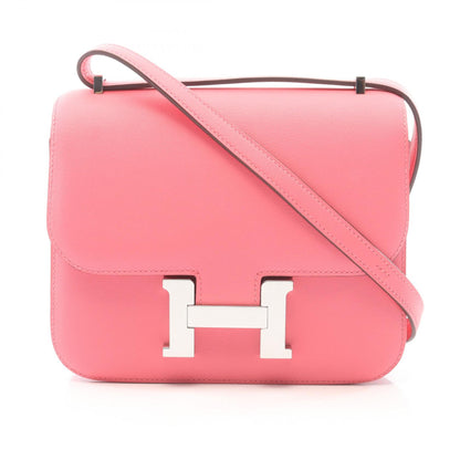 コンスタンス3 ミニ ローズアザレ ショルダーバッグ ヴォースイフト ピンク シルバー金具 A刻印 エルメス バッグ HERMES