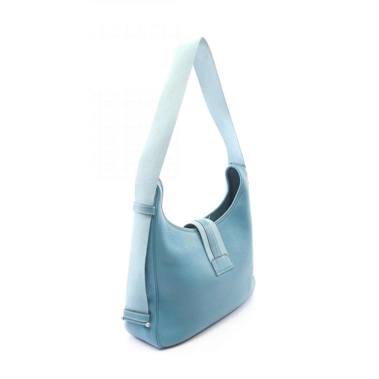 サコ ブルージーン ショルダーバッグ トリヨンクレマンス ブルー シルバー金具 □A刻印 エルメス バッグ HERMES