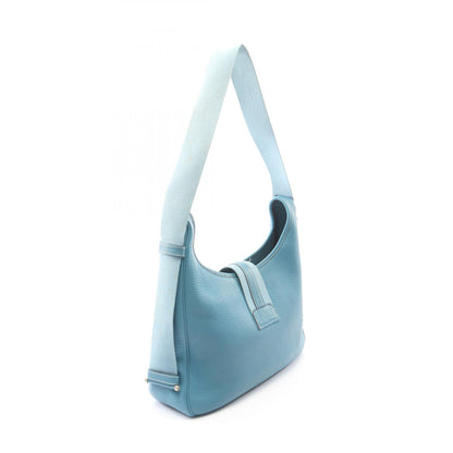 サコ ブルージーン ショルダーバッグ トリヨンクレマンス ブルー シルバー金具 □A刻印 エルメス バッグ HERMES