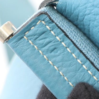 サコ ブルージーン ショルダーバッグ トリヨンクレマンス ブルー シルバー金具 □A刻印 エルメス バッグ HERMES