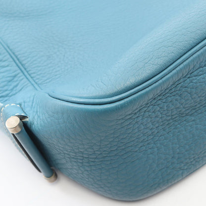 サコ ブルージーン ショルダーバッグ トリヨンクレマンス ブルー シルバー金具 □A刻印 エルメス バッグ HERMES