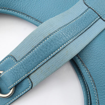 サコ ブルージーン ショルダーバッグ トリヨンクレマンス ブルー シルバー金具 □A刻印 エルメス バッグ HERMES