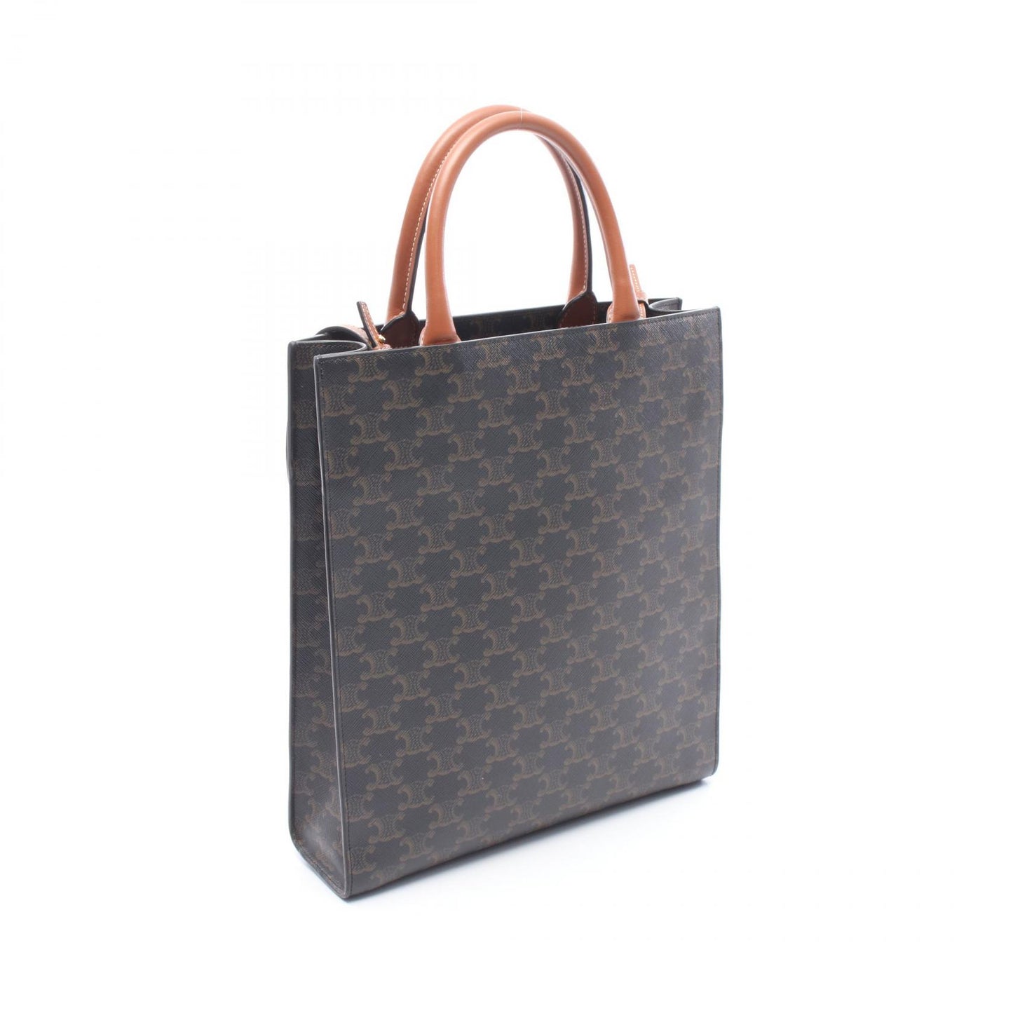 スモール バーティカル カバ トリオンフ 2WAY ハンドバッグ トートバッグ PVC レザー ブラック ブラウン セリーヌ バッグ CELINE