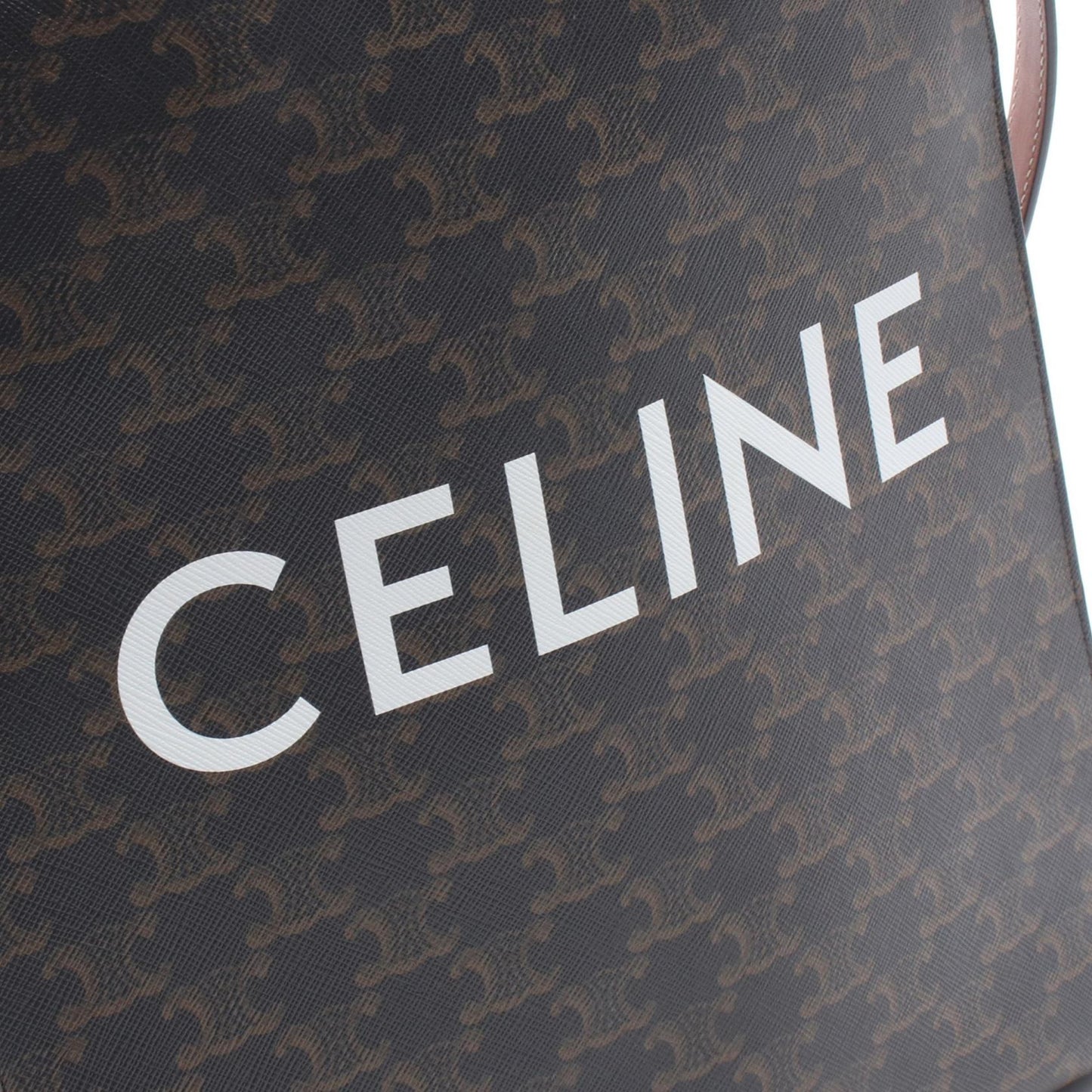 スモール バーティカル カバ トリオンフ 2WAY ハンドバッグ トートバッグ PVC レザー ブラック ブラウン セリーヌ バッグ CELINE