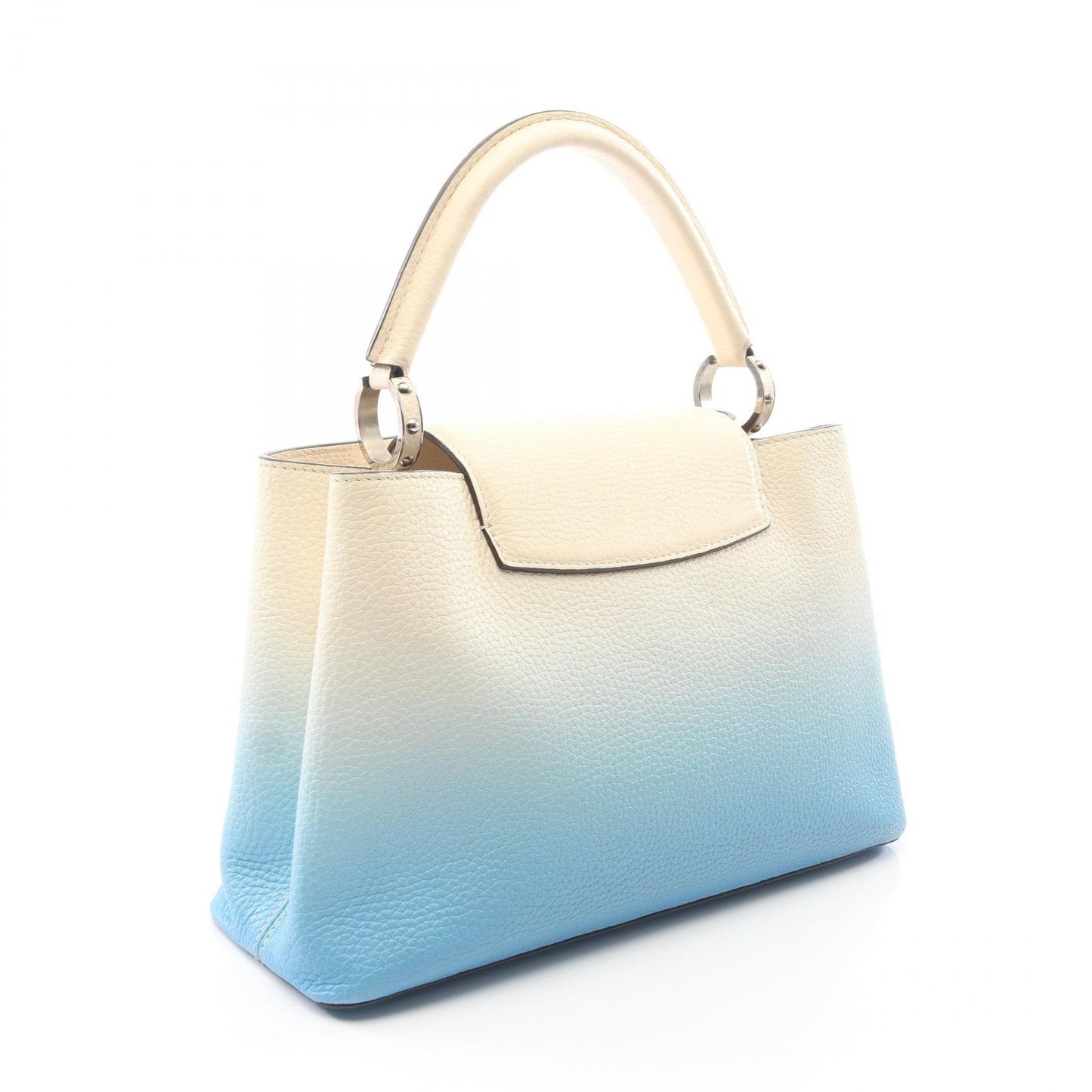 カプシーヌMM 2WAY ハンドバッグ レザー アイボリー ライトブルー ルイヴィトン バッグ LOUIS VUITTON