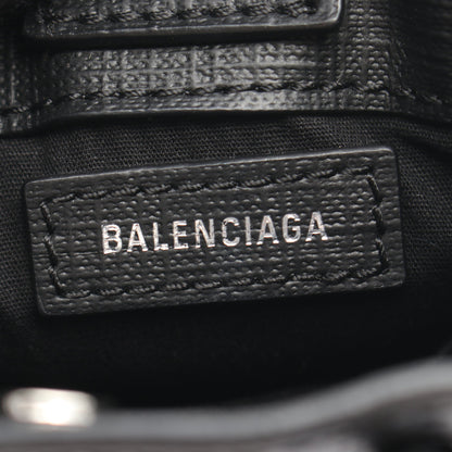 フォンホルダー ミニ 2WAY ハンドバッグ トートバッグ レザー ブラック バレンシアガ バッグ BALENCIAGA