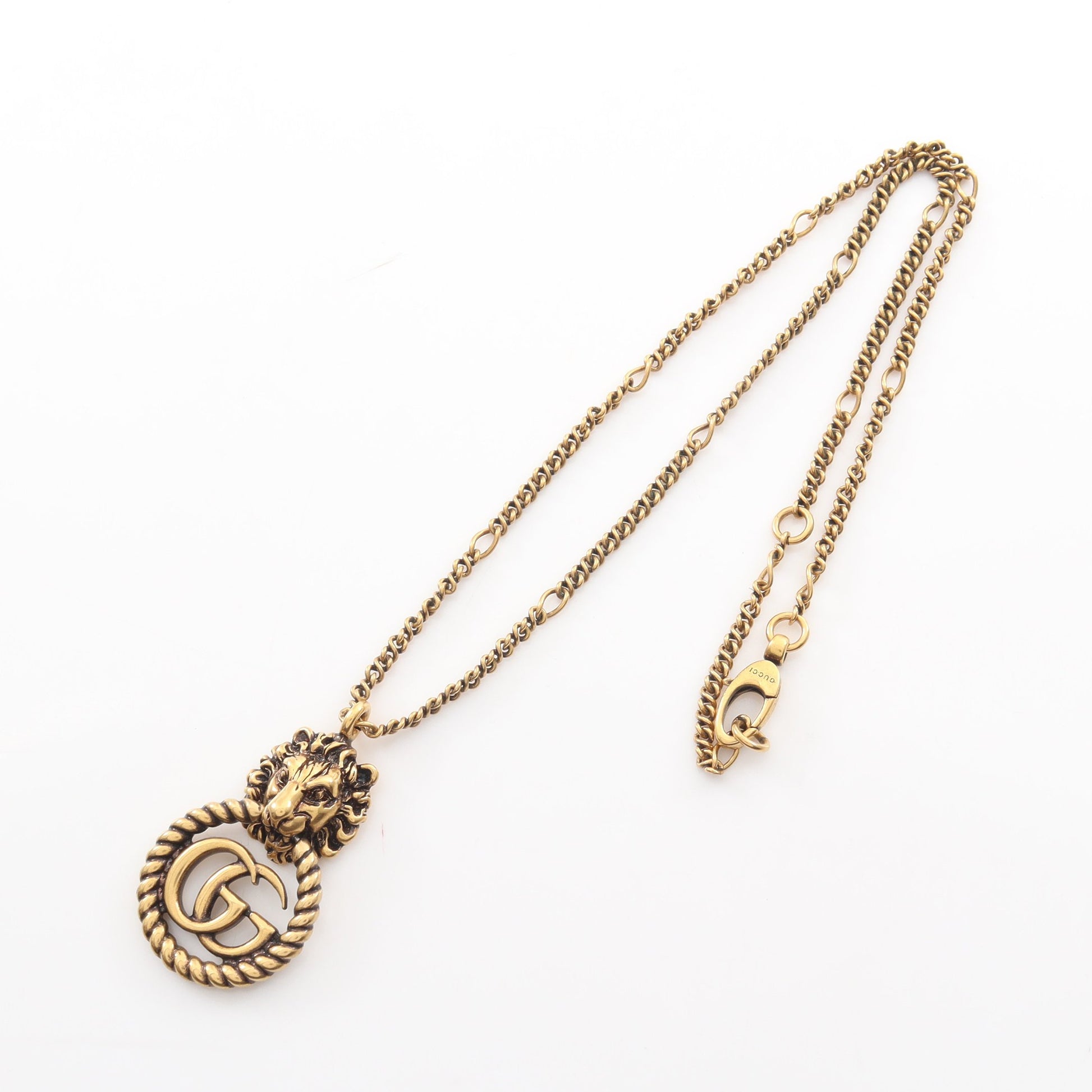 ライオンヘッド GGマーモント ネックレス GP ゴールド グッチ アクセサリー GUCCI