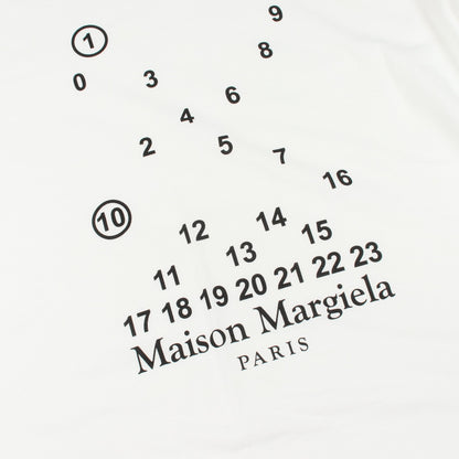 ナンバーロゴ 半袖Tシャツ コットン ホワイト メゾンマルジェラ110 トップス Maison Margiela 1 10