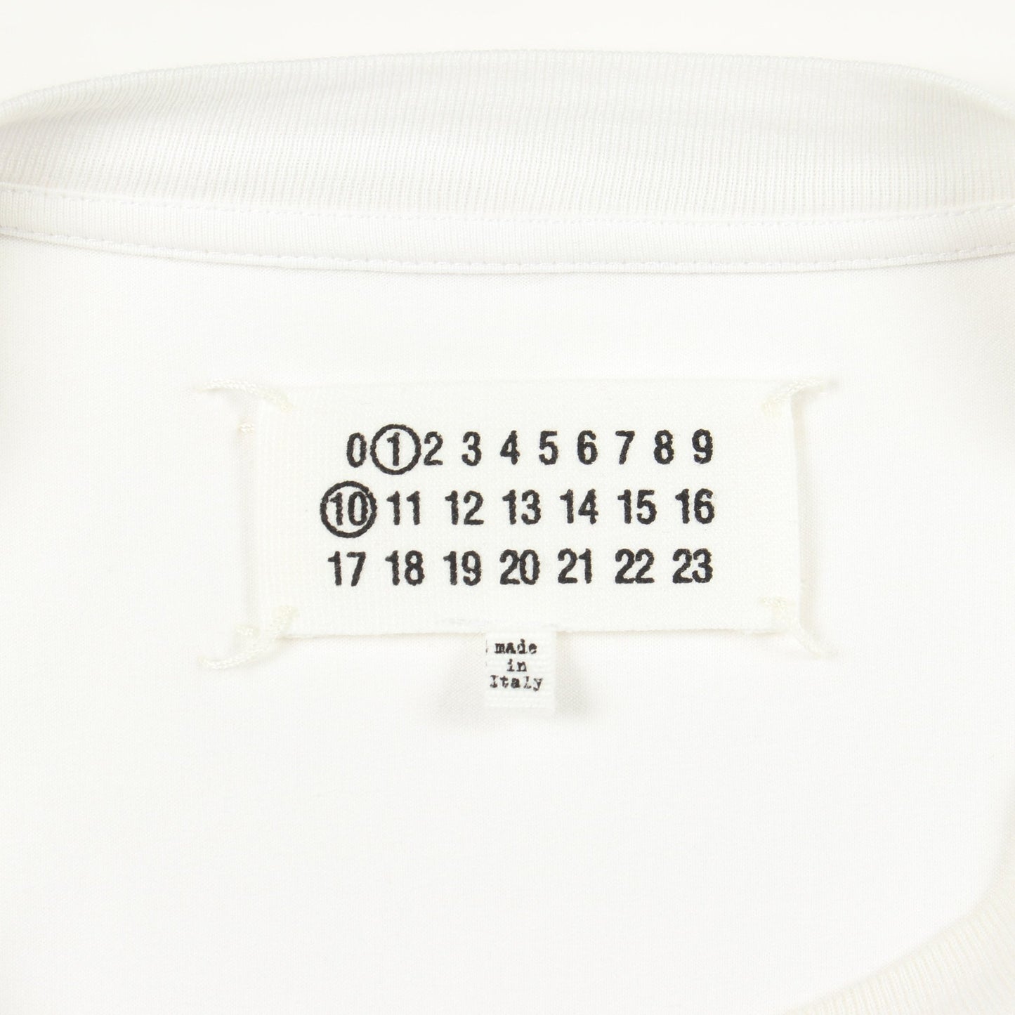 ナンバーロゴ 半袖Tシャツ コットン ホワイト メゾンマルジェラ110 トップス Maison Margiela 1 10