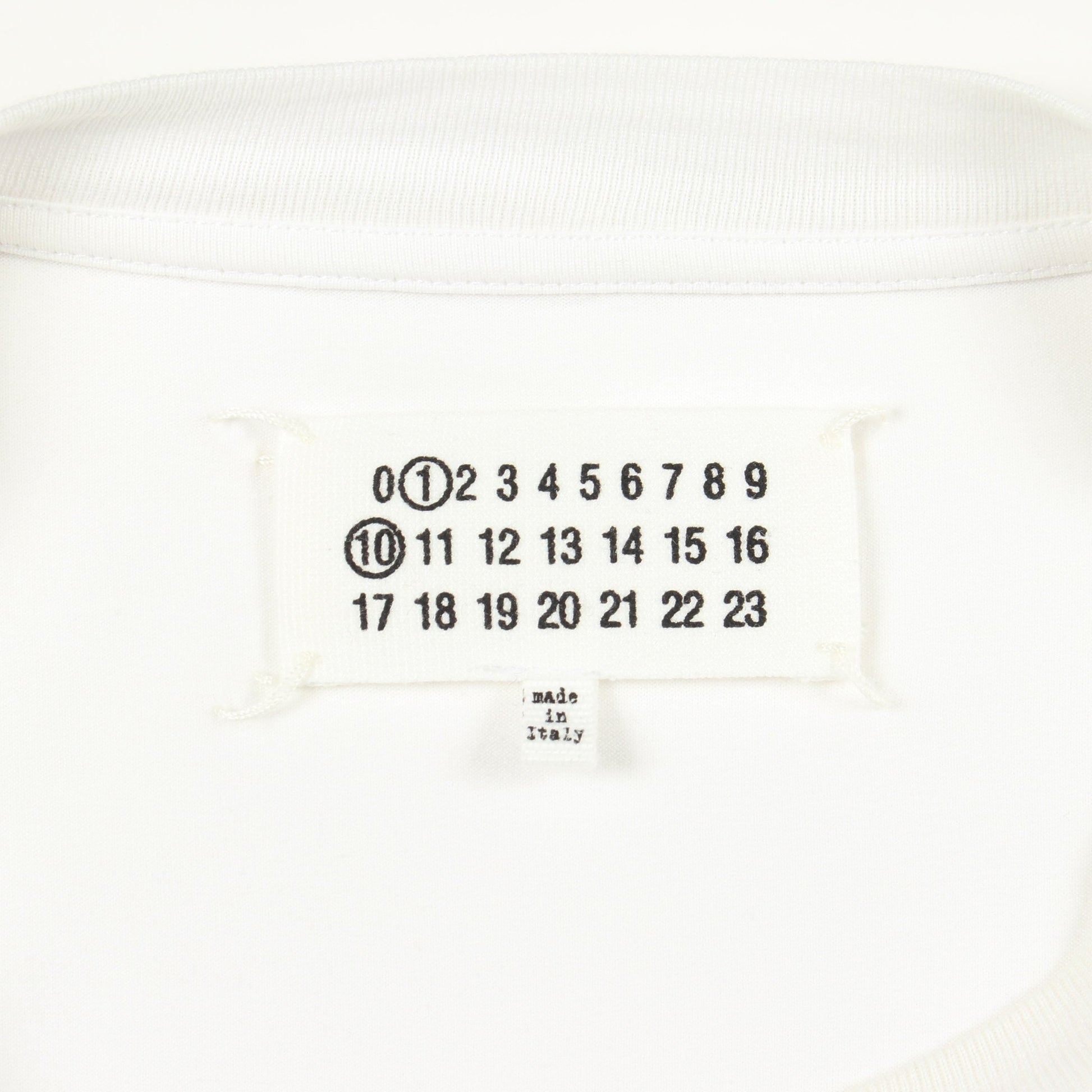 ナンバーロゴ 半袖Tシャツ コットン ホワイト メゾンマルジェラ110 トップス Maison Margiela 1 10