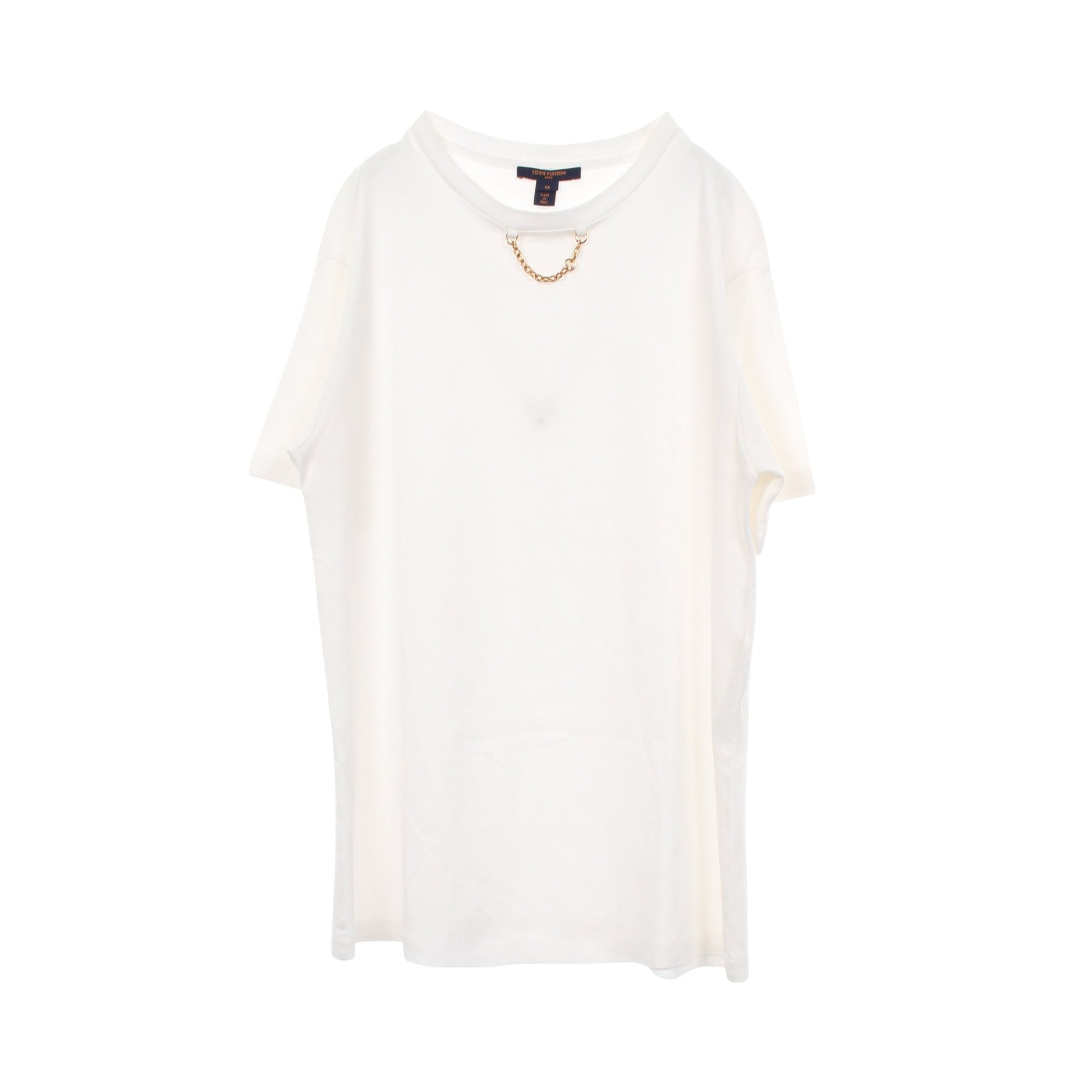 チェーン付き 半袖Tシャツ コットン ホワイト ルイヴィトン トップス LOUIS VUITTON