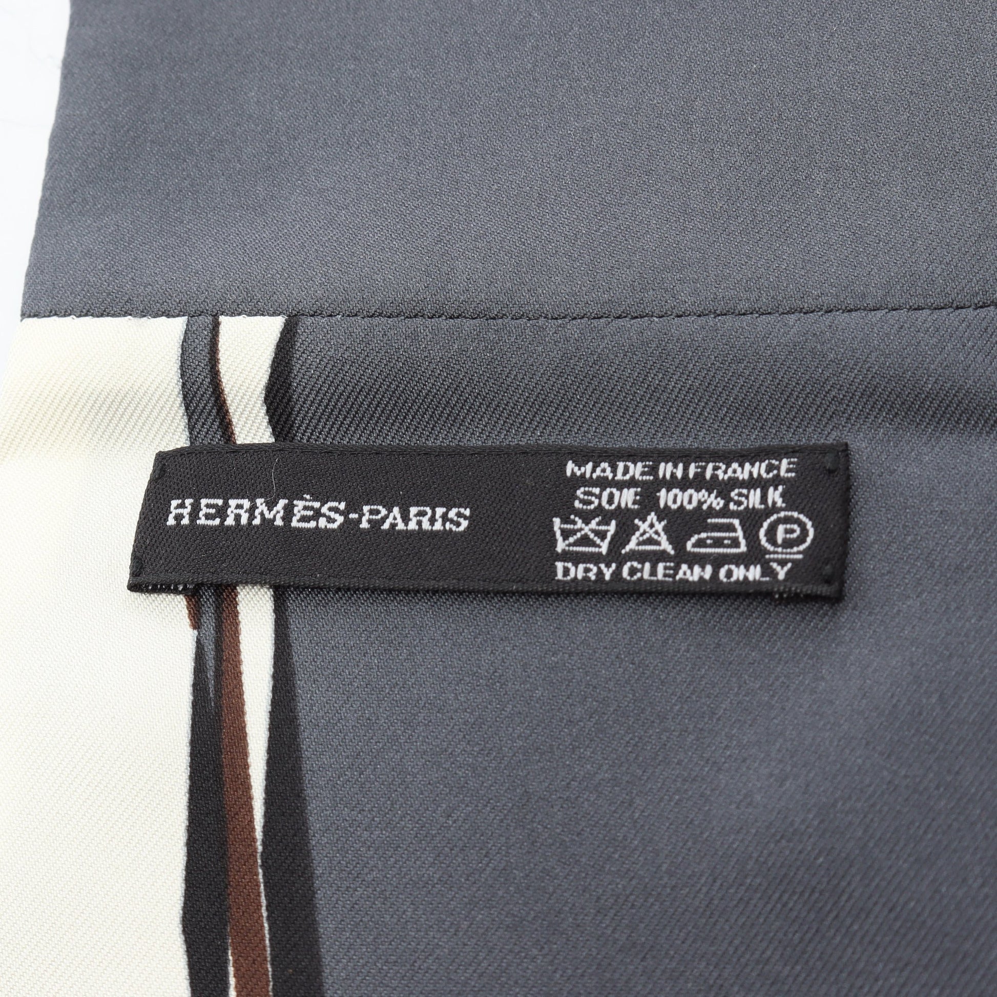 スヌード Caleche ELASTIQUE スカーフ シルク グレー ダークブラウン マルチカラー エルメス 財布・小物 HERMES