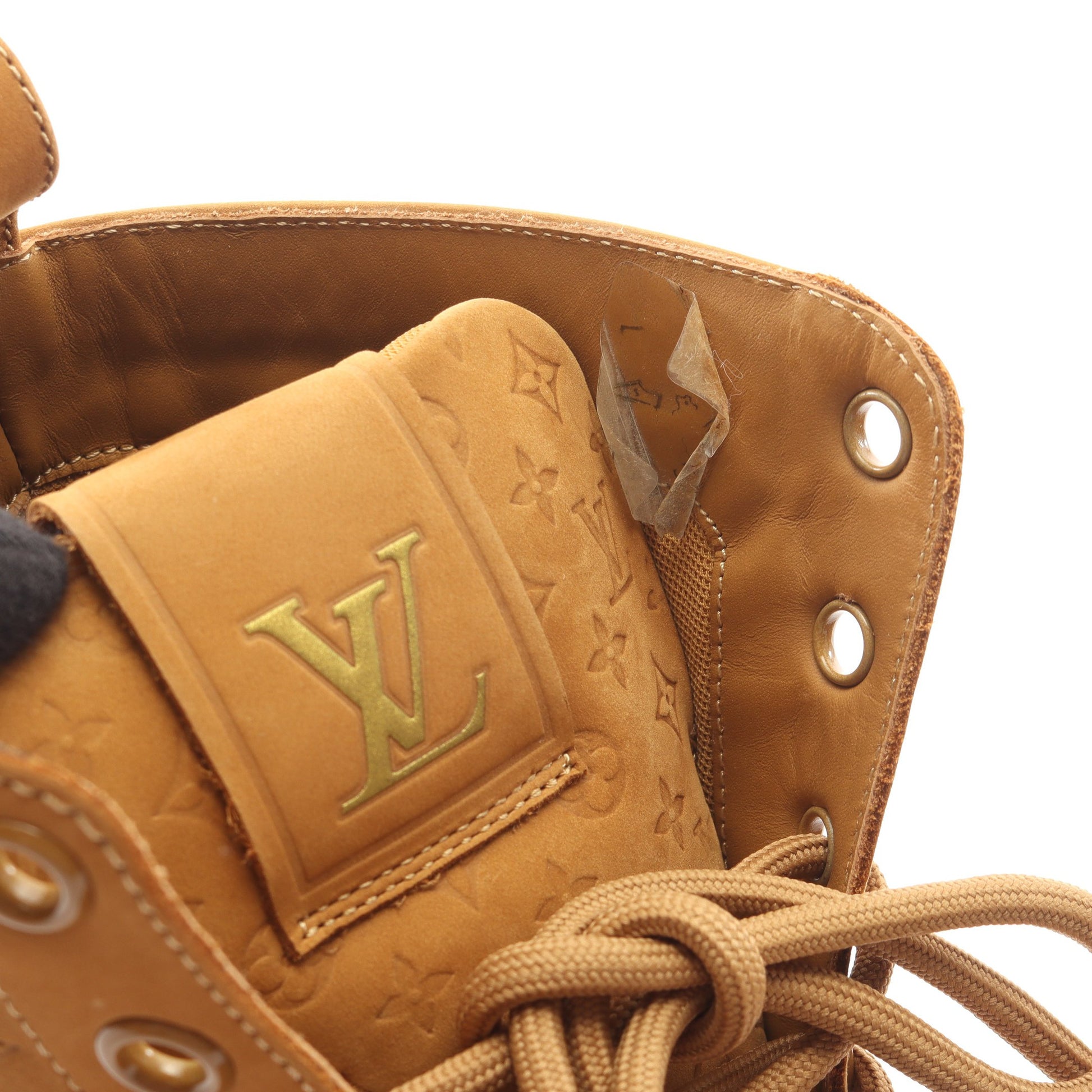 LVレンジャーライン モノグラム ブーツ スエード イエローブラウン ルイヴィトン シューズ LOUIS VUITTON