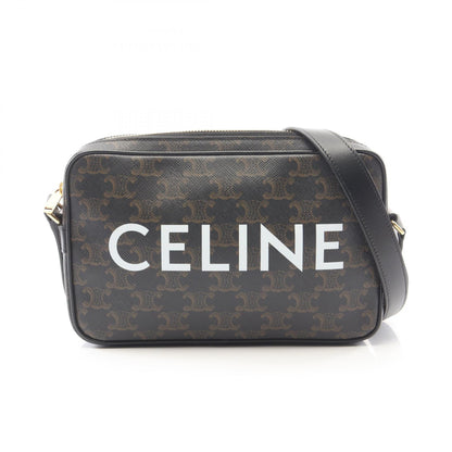 トリオンフ ミディアム メッセンジャーバッグ ショルダーバッグ PVC レザー ブラック セリーヌ バッグ CELINE