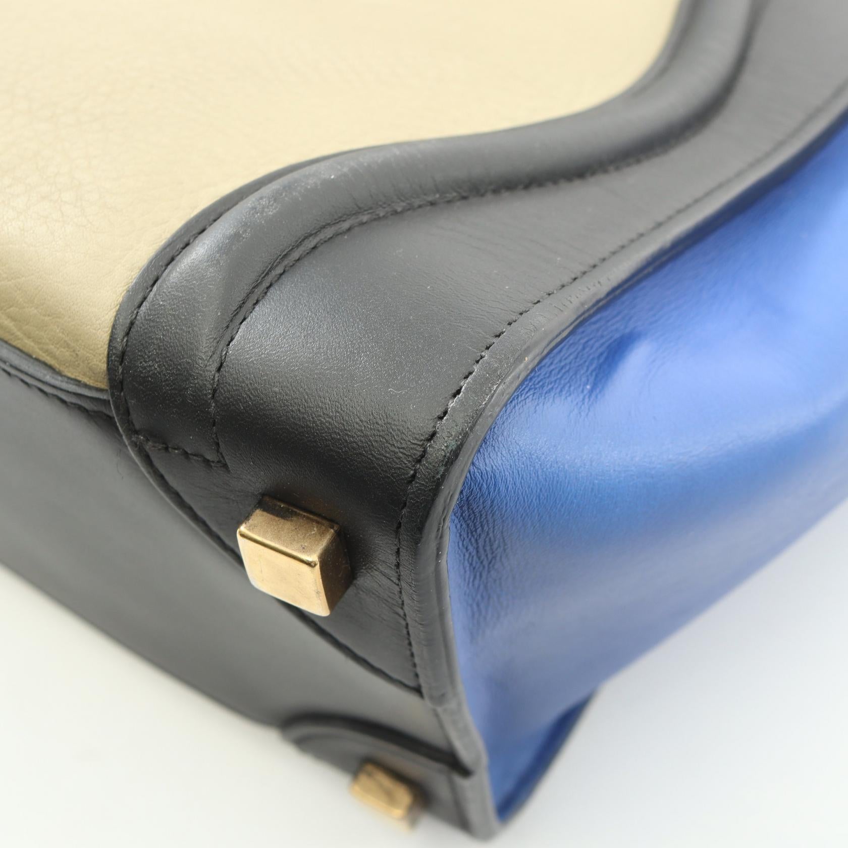 ラゲージ マイクロショッパー ハンドバッグ トートバッグ レザー ベージュ ブラック ブルー セリーヌ バッグ CELINE