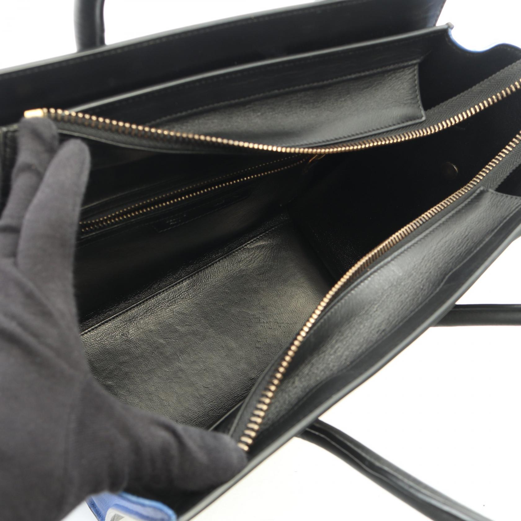 ラゲージ マイクロショッパー ハンドバッグ トートバッグ レザー ベージュ ブラック ブルー セリーヌ バッグ CELINE