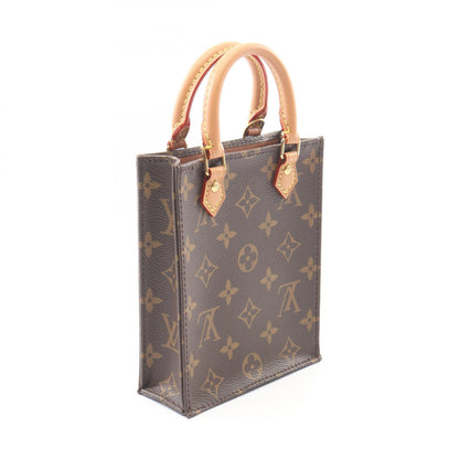 プティット サックプラ モノグラム 2WAY ハンドバッグ PVC レザー ブラウン ルイヴィトン バッグ LOUIS VUITTON