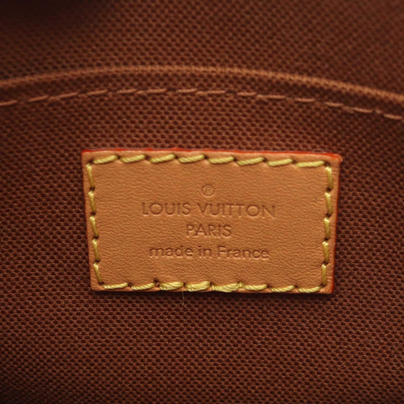 プティット サックプラ モノグラム 2WAY ハンドバッグ PVC レザー ブラウン ルイヴィトン バッグ LOUIS VUITTON