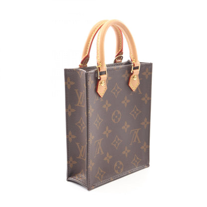 プティット サックプラ モノグラム 2WAY ハンドバッグ PVC レザー ブラウン ルイヴィトン バッグ LOUIS VUITTON