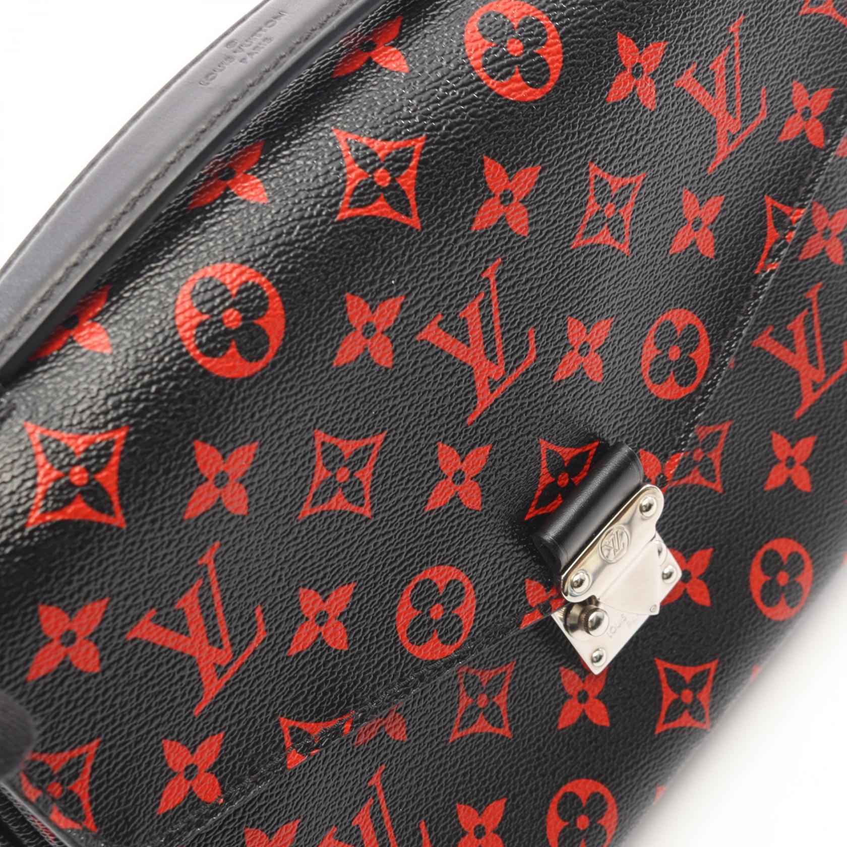 ポシェット メティスMM モノグラムアンフラルージュ 2WAY ハンドバッグ PVC レザー ブラック レッド ルイヴィトン バッグ LOUIS VUITTON