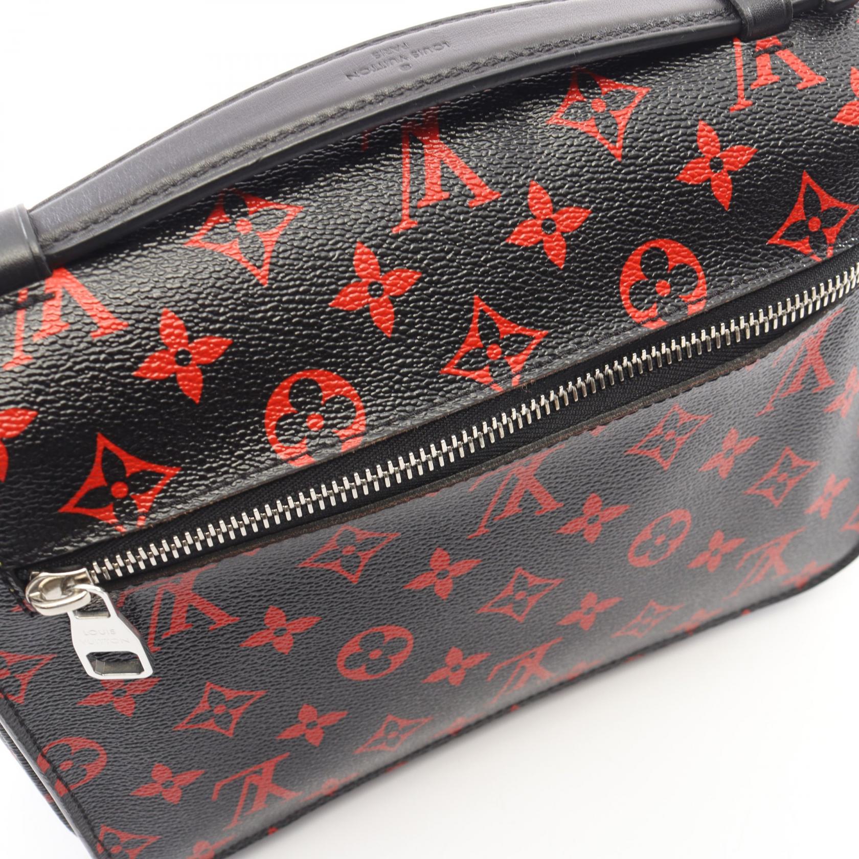 ポシェット メティスMM モノグラムアンフラルージュ 2WAY ハンドバッグ PVC レザー ブラック レッド ルイヴィトン バッグ LOUIS VUITTON
