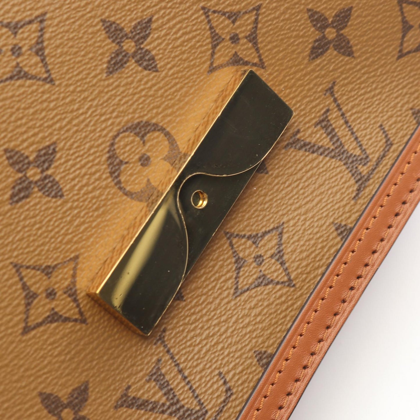 ドーフィーヌ MINI モノグラムリバース ショルダーバッグ PVC レザー ブラウン ベージュ ルイヴィトン バッグ LOUIS VUITTON