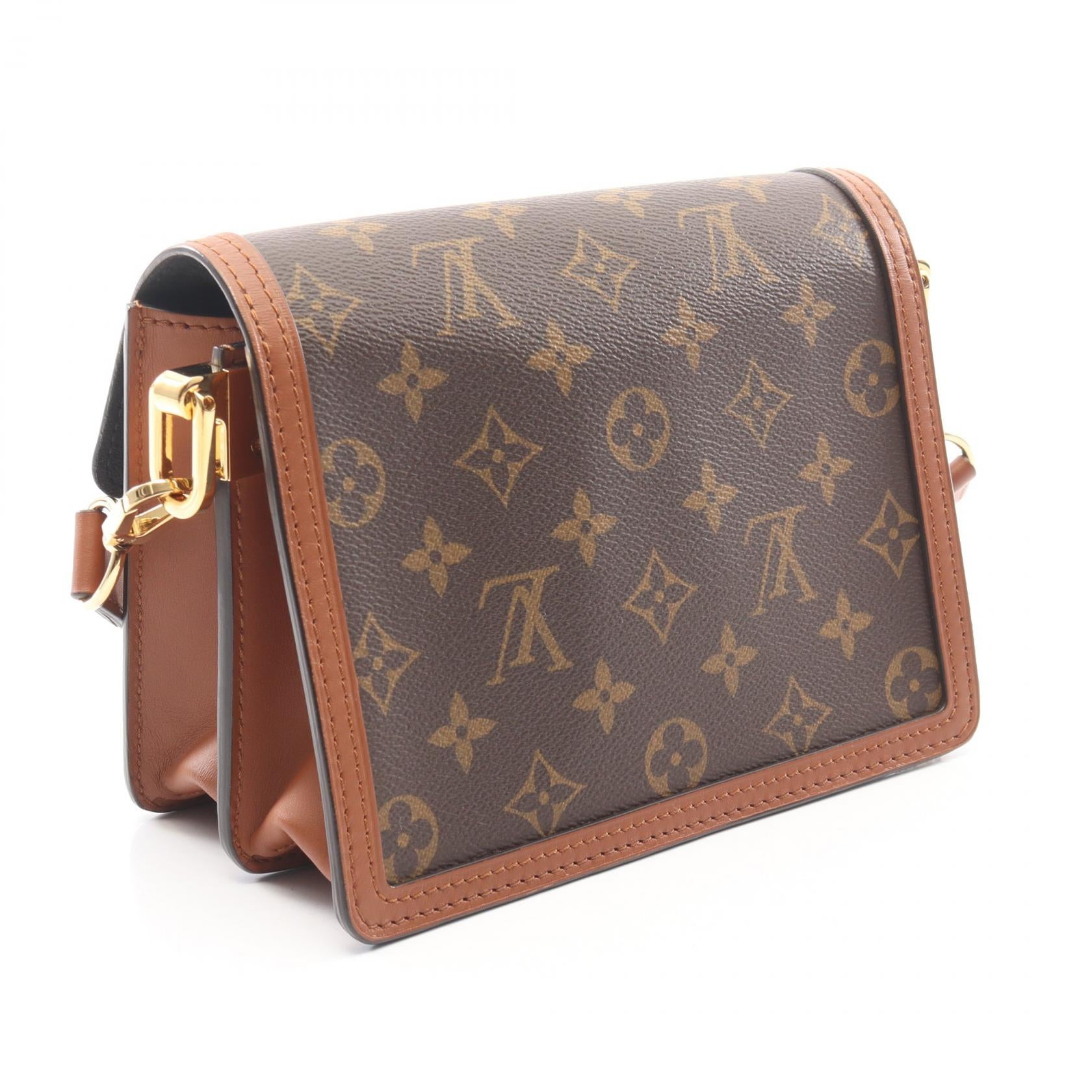 ドーフィーヌ MINI モノグラムリバース ショルダーバッグ PVC レザー ブラウン ベージュ ルイヴィトン バッグ LOUIS VUITTON