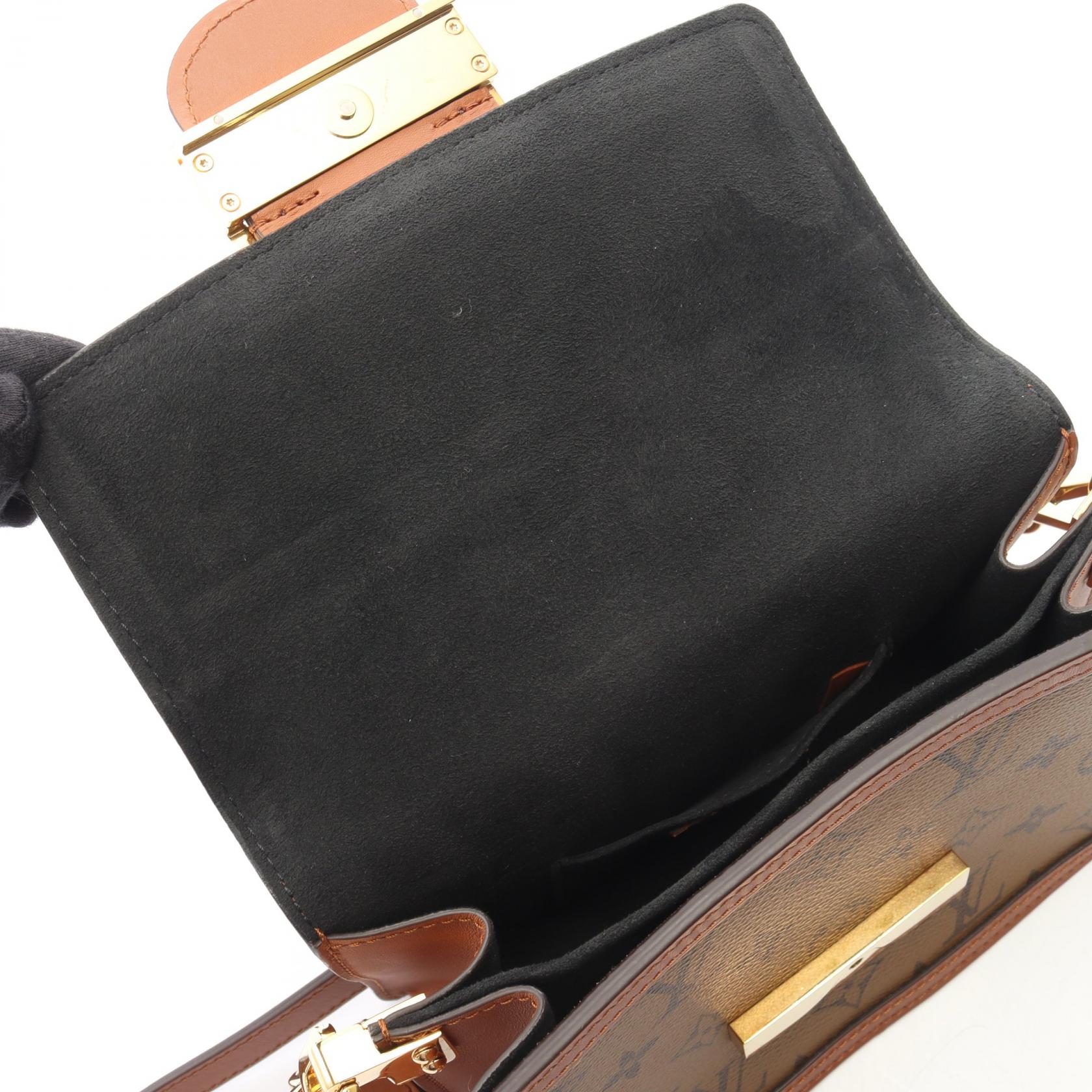 ドーフィーヌ MINI モノグラムリバース ショルダーバッグ PVC レザー ブラウン ベージュ ルイヴィトン バッグ LOUIS VUITTON