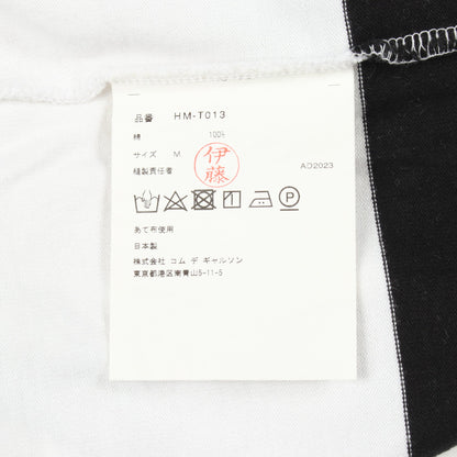 ボーダー 半袖Tシャツ コットン ホワイト ブラック コムデギャルソンオム
