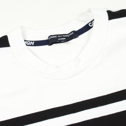 ボーダー 半袖Tシャツ コットン ホワイト ブラック コムデギャルソンオム