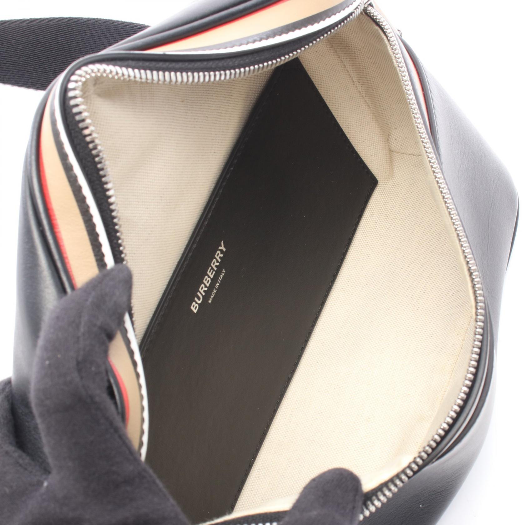 ボディバッグ ウエストバッグ レザー ブラック ベージュ マルチカラー バーバリー バッグ BURBERRY