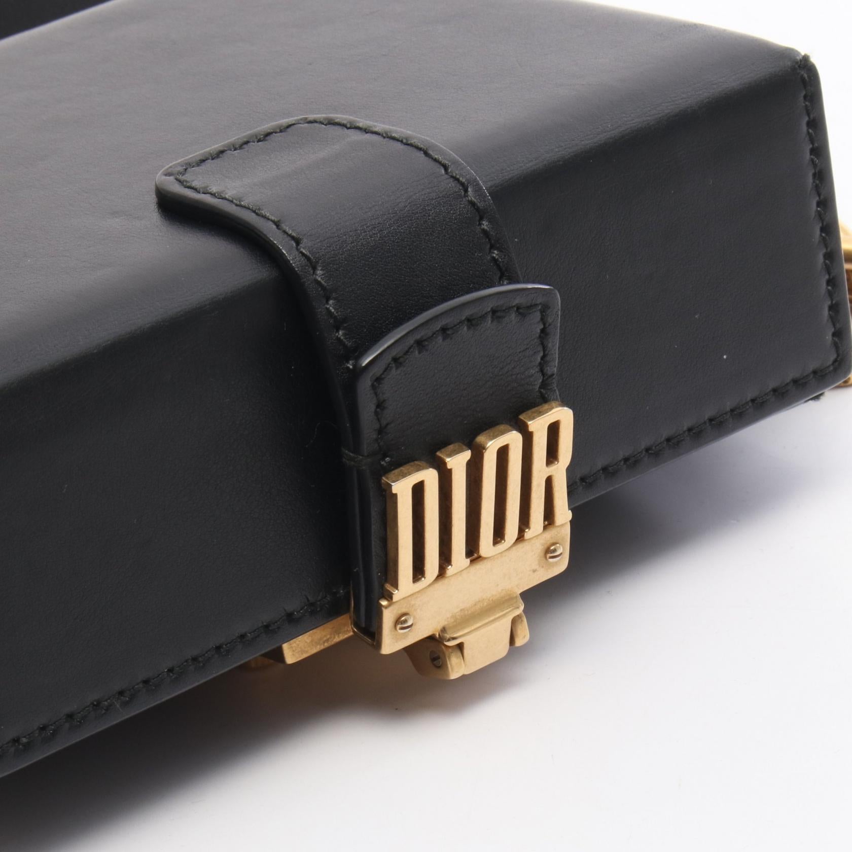 アディクト スモール ボックス ショルダーバッグ レザー ブラック クリスチャンディオール バッグ Christian Dior