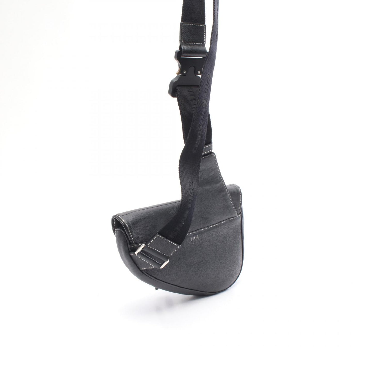 DIOR × kaws SADDLE サドル ボディバッグ レザー ブラック ホワイト イエロー ディオール バッグ DIOR