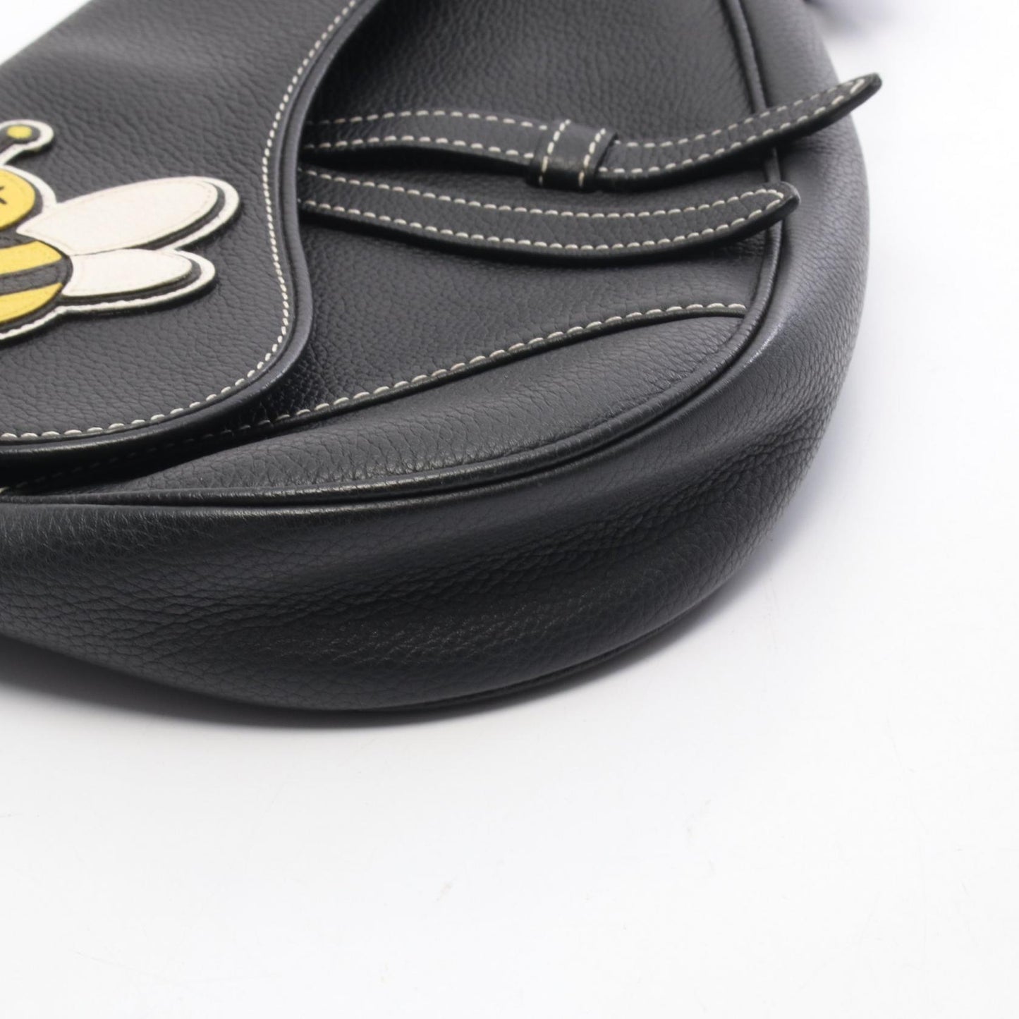 DIOR × kaws SADDLE サドル ボディバッグ レザー ブラック ホワイト イエロー ディオール バッグ DIOR