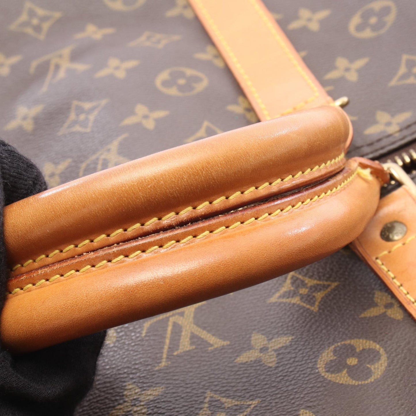 キーポル60 モノグラム ボストンバッグ PVC レザー ブラウン ルイヴィトン バッグ LOUIS VUITTON