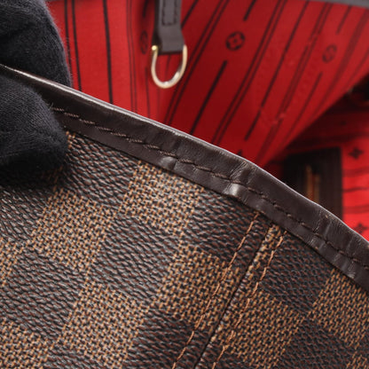 ネヴァーフルMM ダミエエベヌ ショルダーバッグ トートバッグ PVC レザー ブラウン ルイヴィトン バッグ LOUIS VUITTON