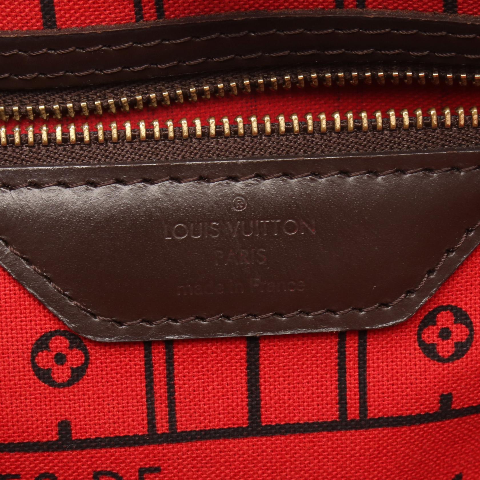 ネヴァーフルMM ダミエエベヌ ショルダーバッグ トートバッグ PVC レザー ブラウン ルイヴィトン バッグ LOUIS VUITTON