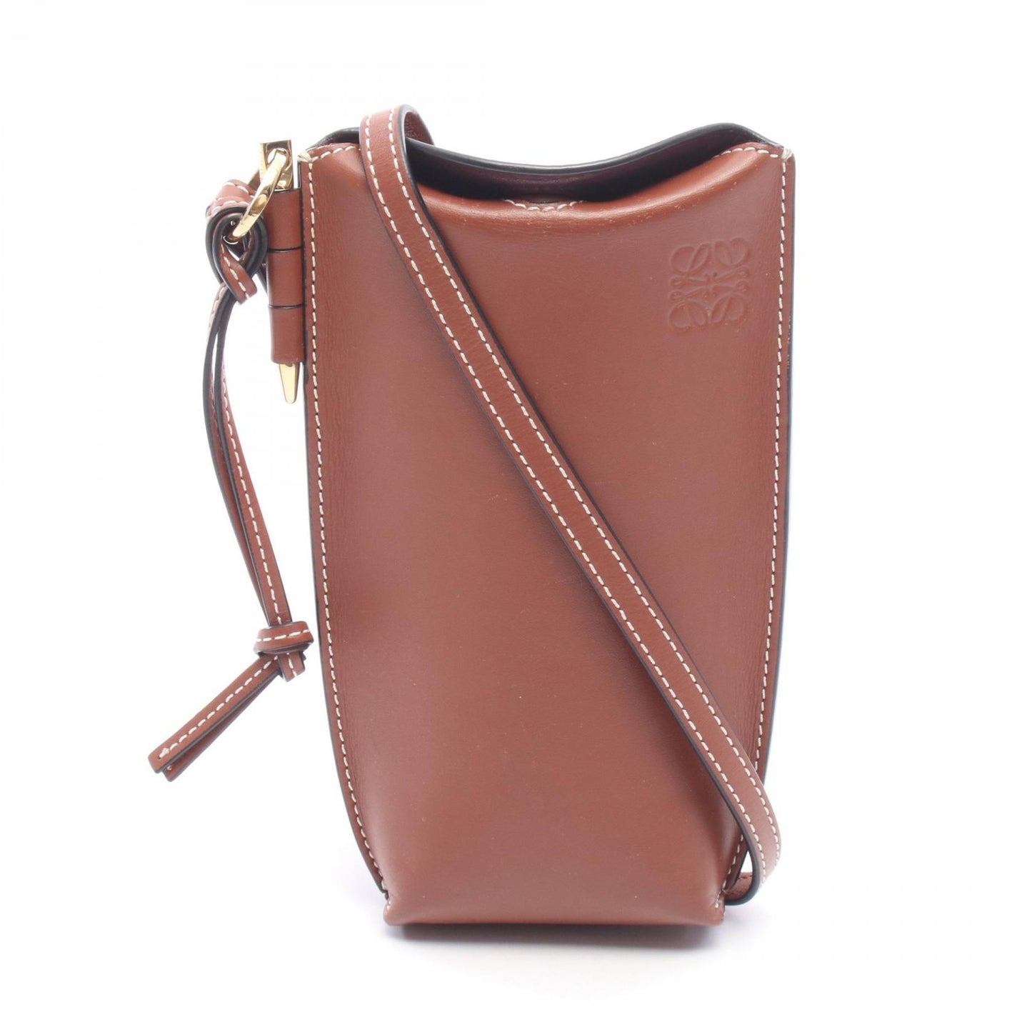 GATE POCKET ゲートポケット ショルダーバッグ レザー ブラウン ロエベ バッグ LOEWE