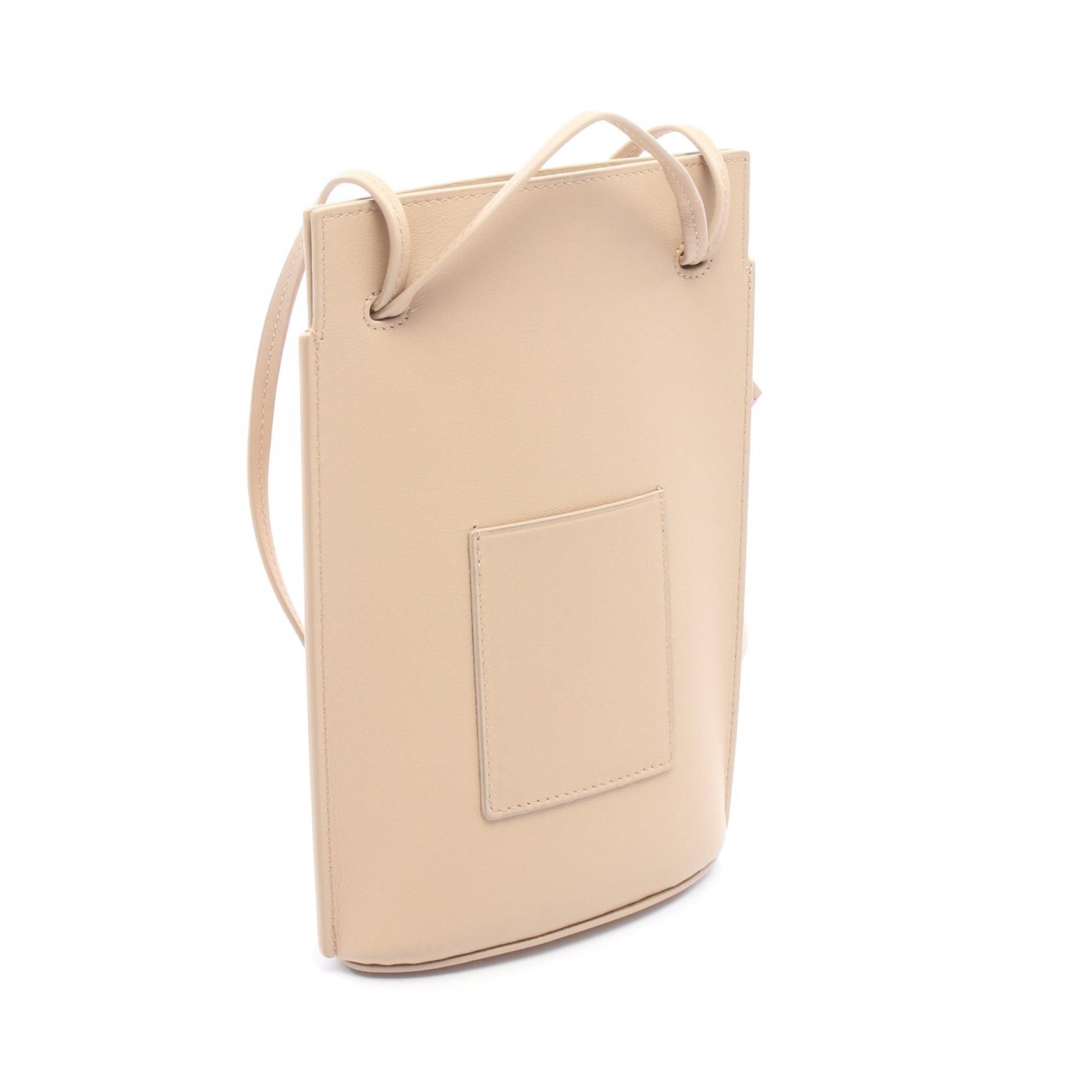 ダイスポケット ショルダーバッグ レザー ベージュ ロエベ バッグ LOEWE