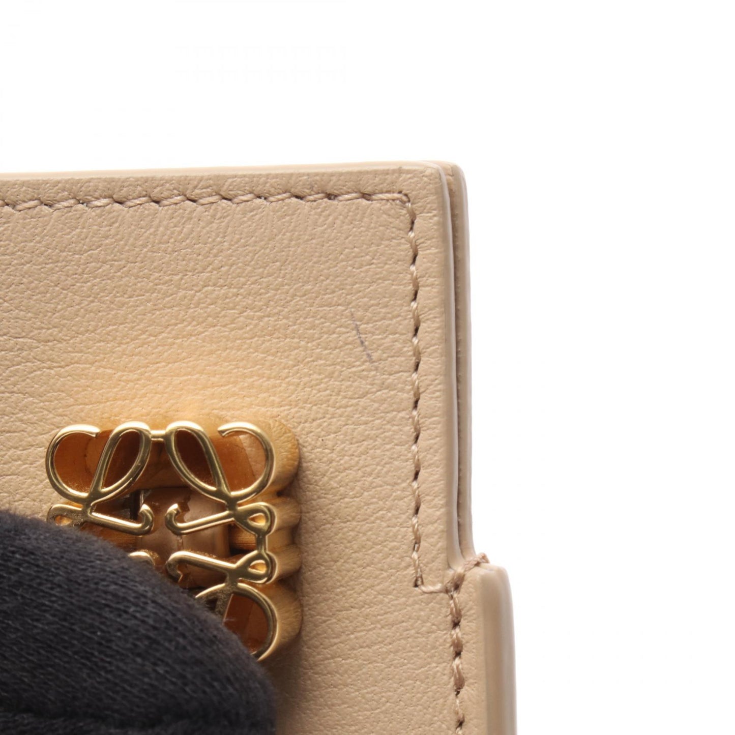 ダイスポケット ショルダーバッグ レザー ベージュ ロエベ バッグ LOEWE