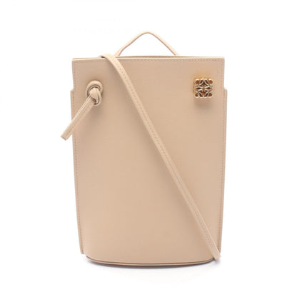 ダイスポケット ショルダーバッグ レザー ベージュ ロエベ バッグ LOEWE