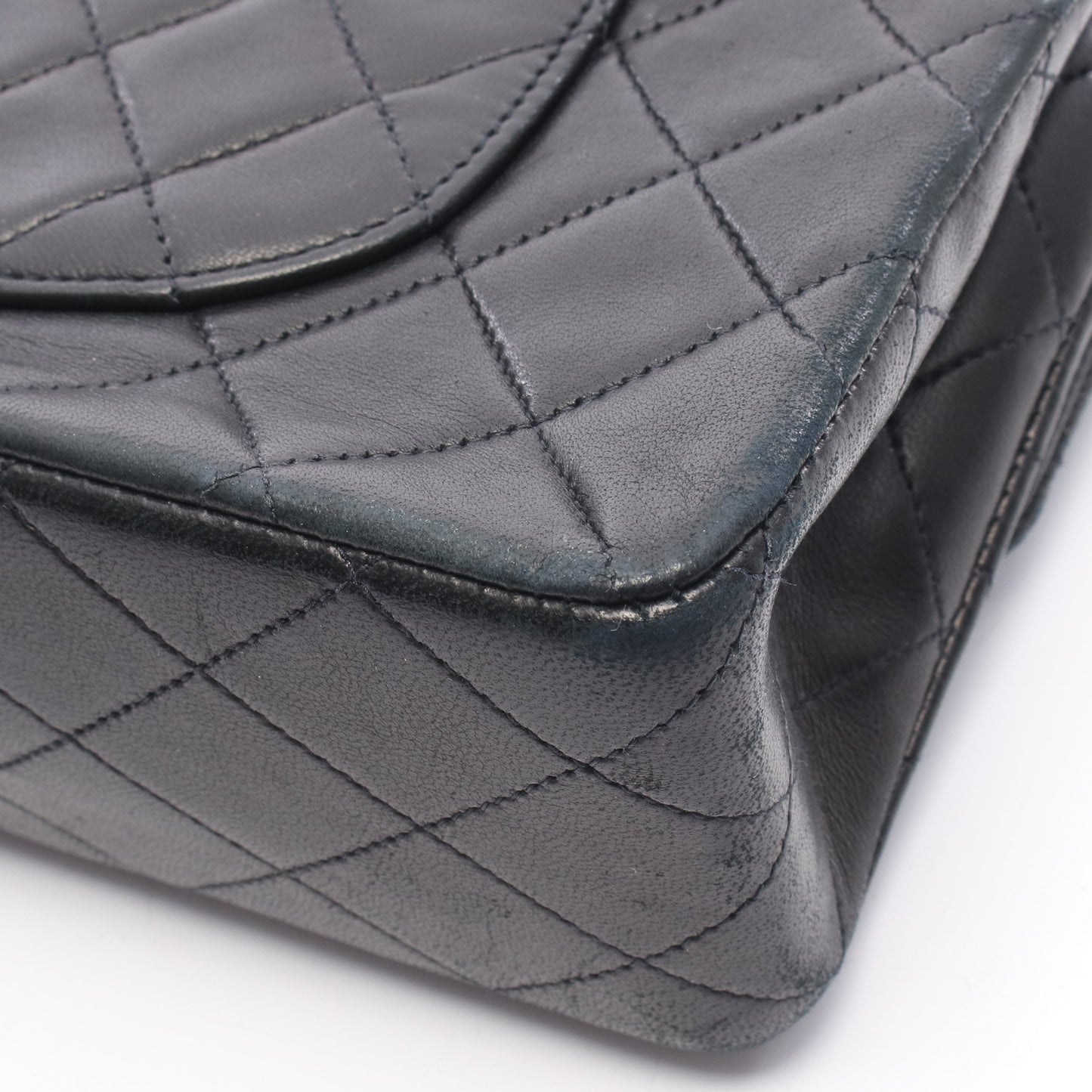 マトラッセ Wフラップ Wチェーンショルダーバッグ ラムスキン ブラック ゴールド金具 シャネル バッグ CHANEL